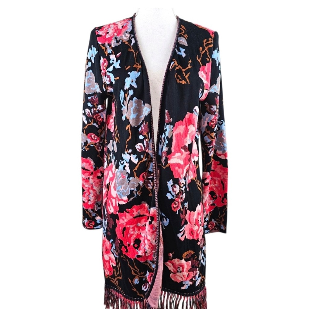 INC International Concepts Red and Pink Knit Cardigan Size Medium